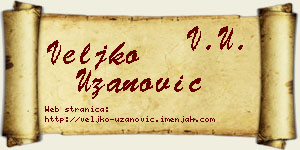 Veljko Uzanović vizit kartica